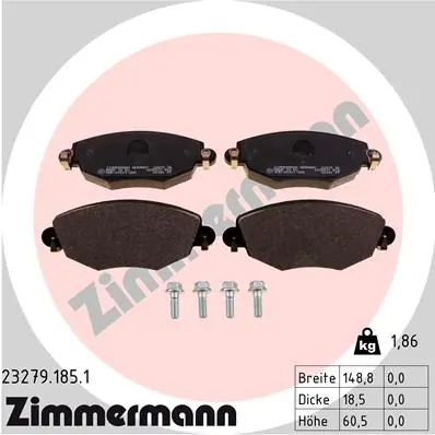 ZIMMERMANN 23279.185.1 — Гальмівні колодки, дискові