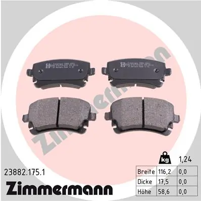 ZIMMERMANN 23882.175.1 — Гальмівні колодки, дискові