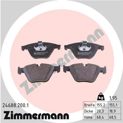 ZIMMERMANN 24688.200.1 — Гальмівні колодки, дискові