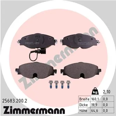 ZIMMERMANN 25683.200.2 — Гальмівні колодки, дискові