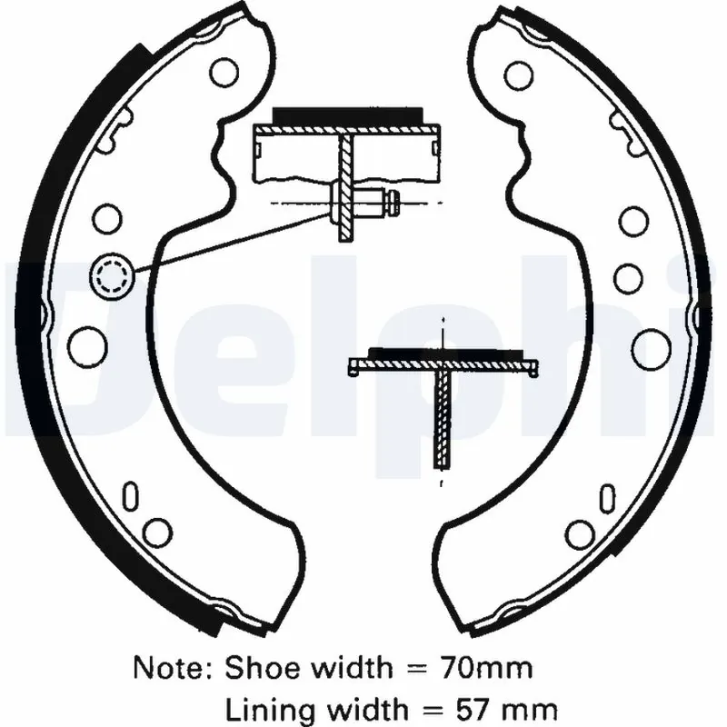 Jeu de mâchoires de frein DELPHI LS1312