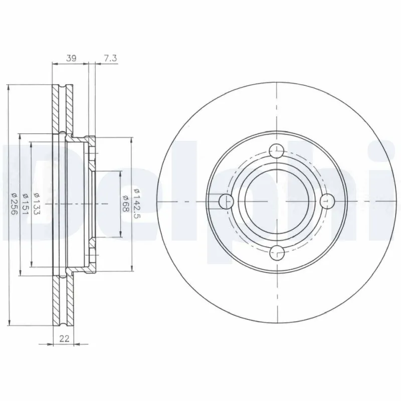 Disque de frein DELPHI BG2272