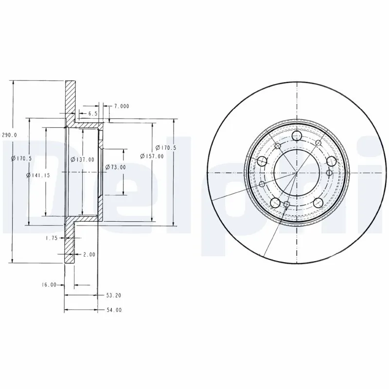 Disque de frein DELPHI BG2257
