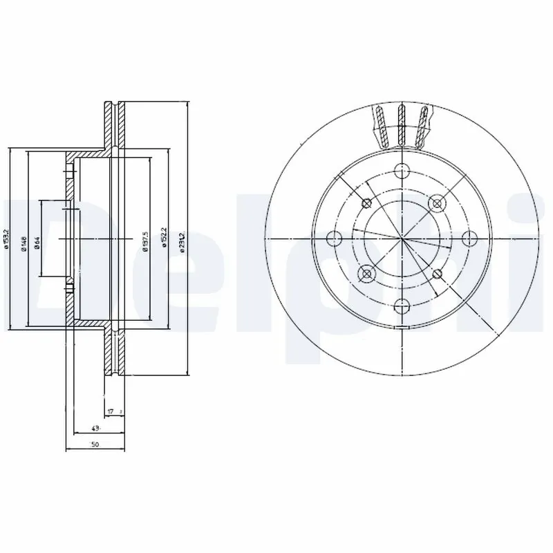 Disque de frein DELPHI BG2645