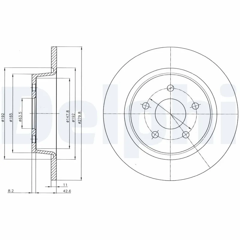 Disque de frein DELPHI BG4533C