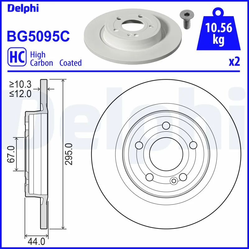 Disque de frein DELPHI BG5095C