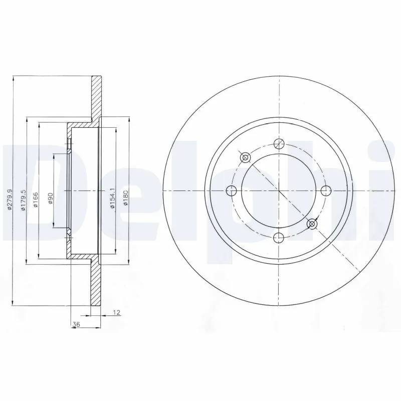 Disque de frein DELPHI BG4538C