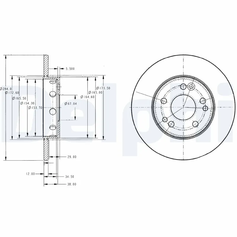 Disque de frein DELPHI BG2314