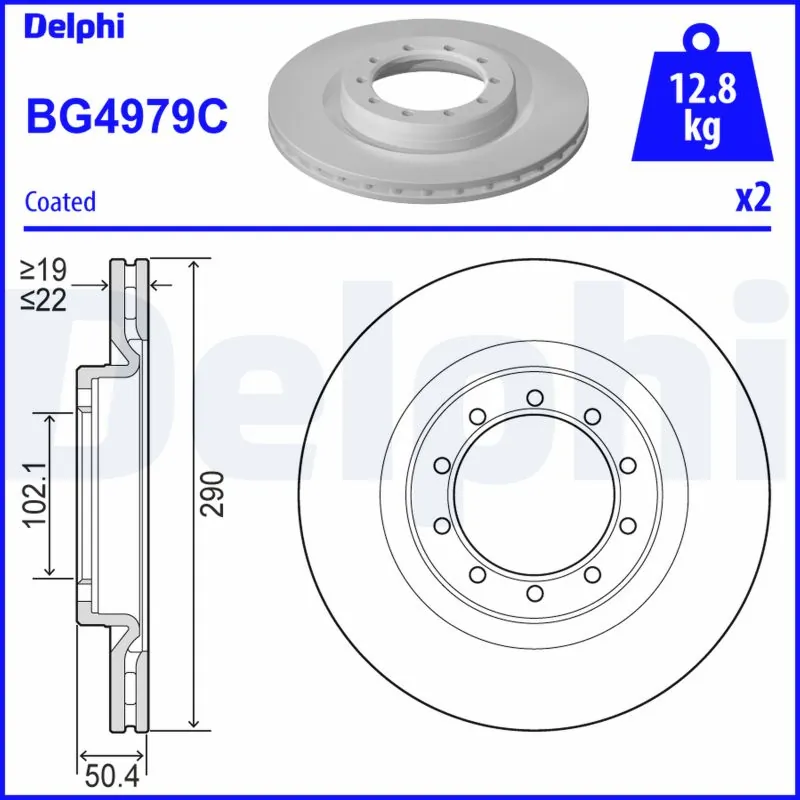Disque de frein DELPHI BG4979C
