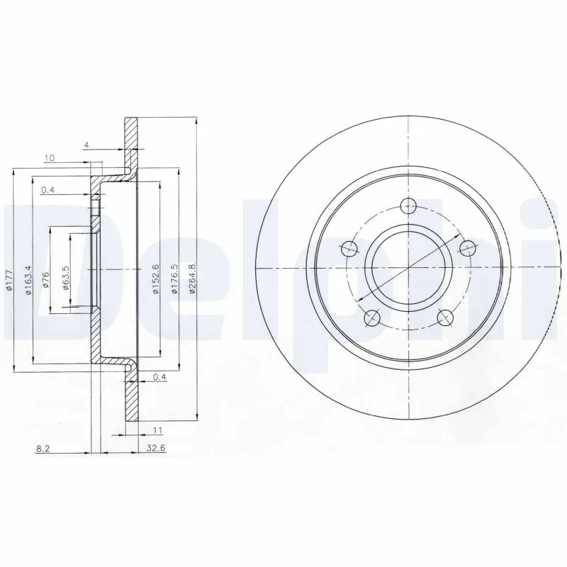 Disque de frein DELPHI BG3896