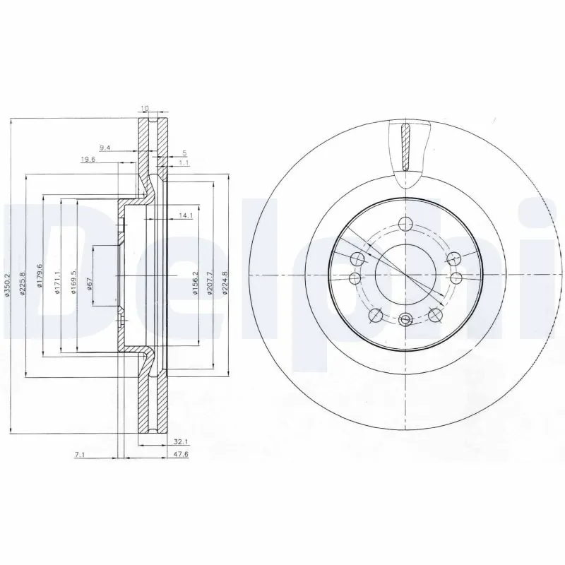 Disque de frein DELPHI BG9013