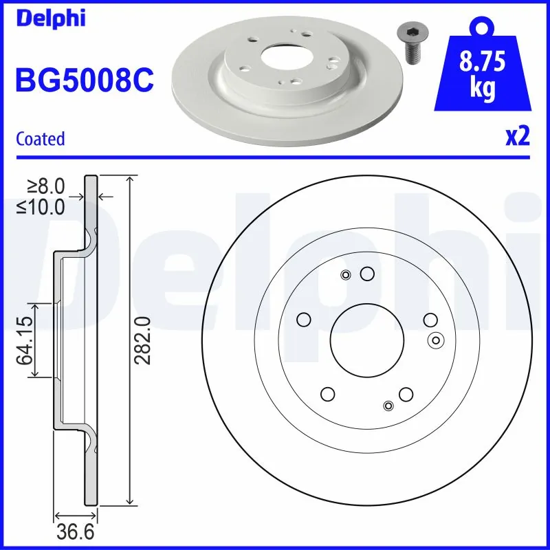 Disque de frein DELPHI BG5008C