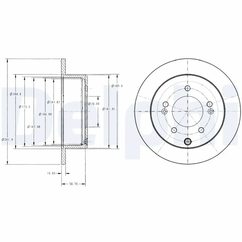 Disque de frein DELPHI BG4327