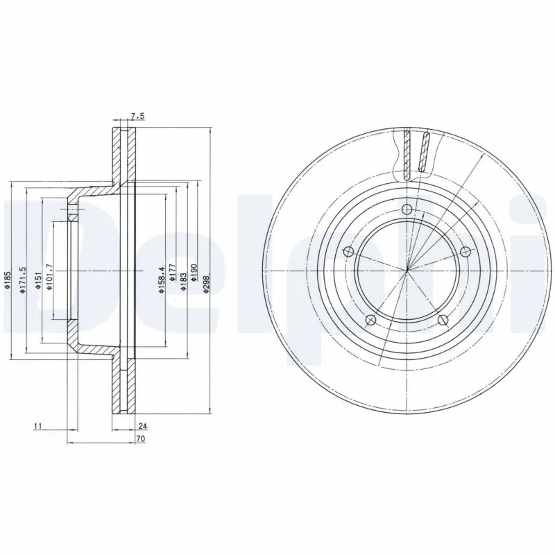Disque de frein DELPHI BG2612C