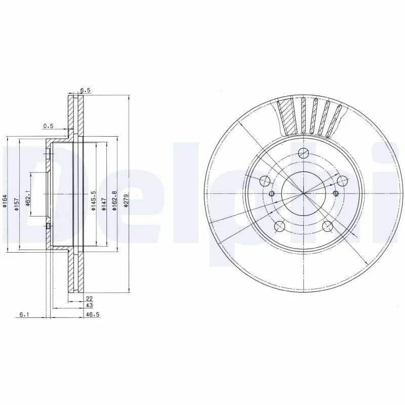 Disque de frein DELPHI BG3171