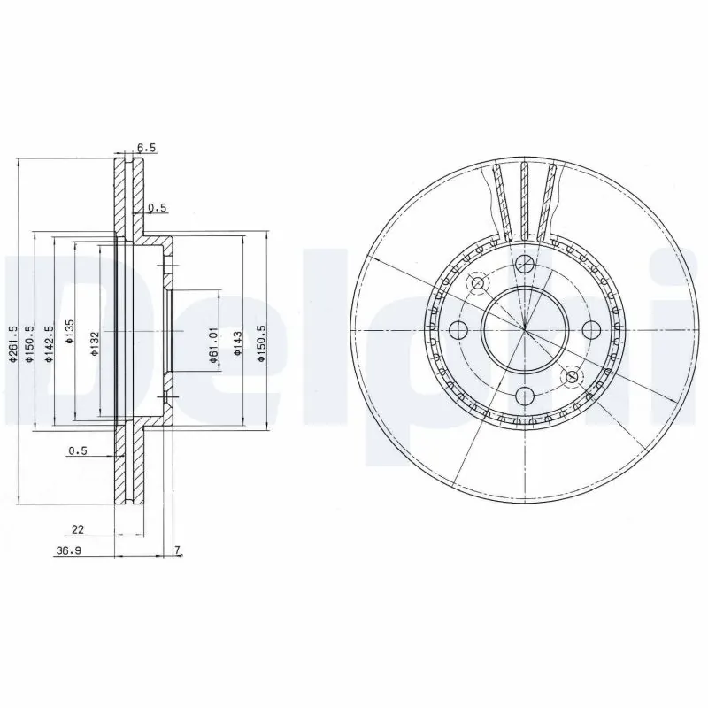 Disque de frein DELPHI BG2693