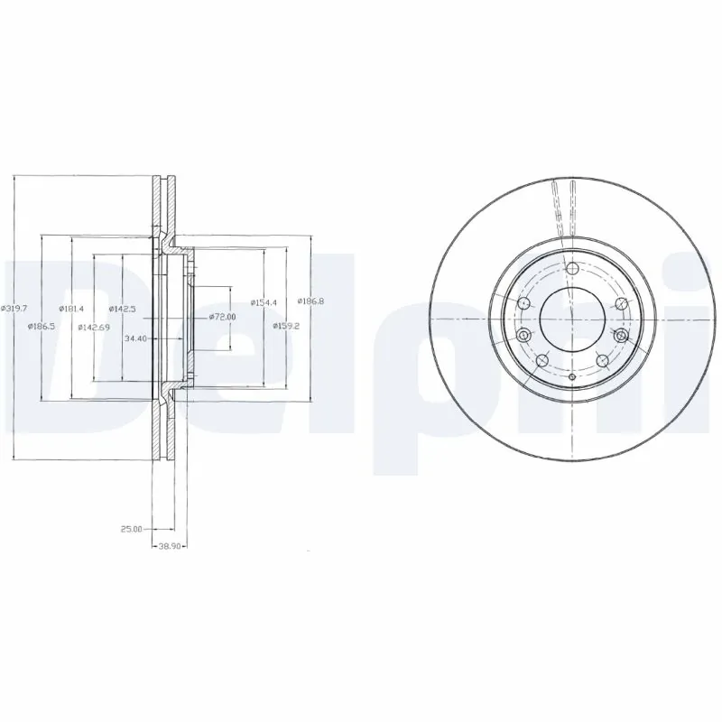 Disque de frein DELPHI BG4332