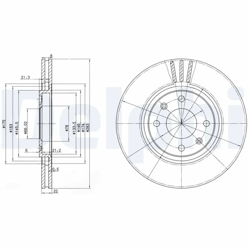Disque de frein DELPHI BG2690