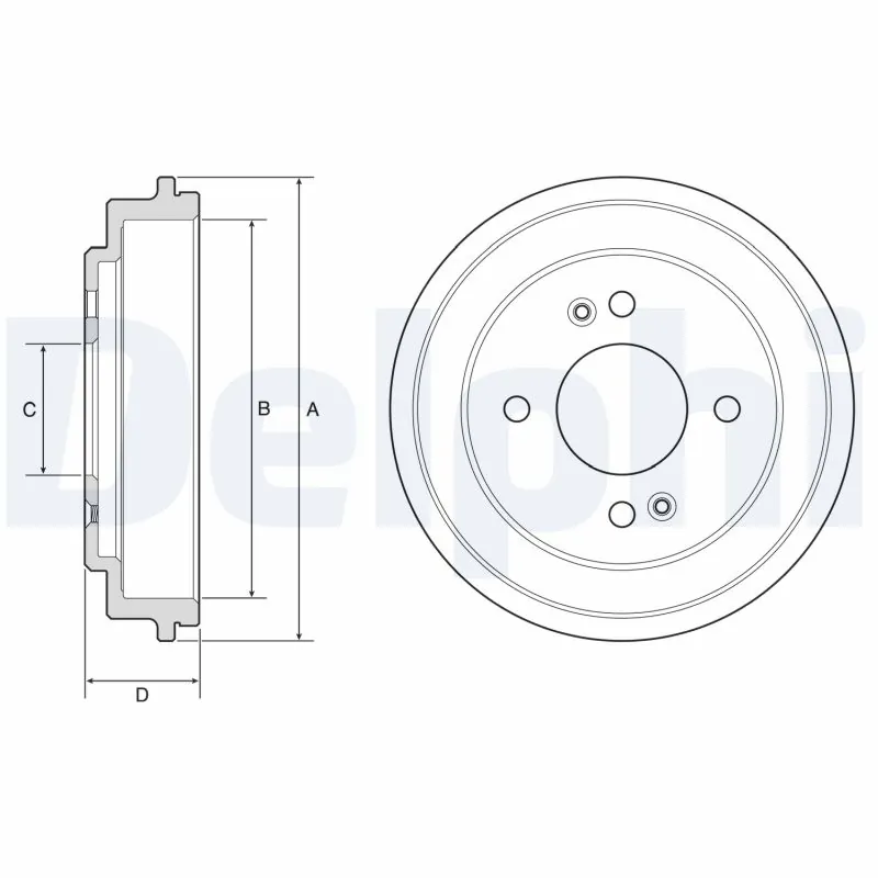 Tambour de frein DELPHI BF612
