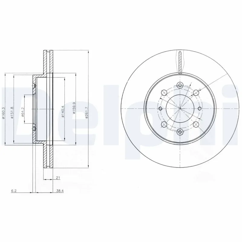 Disque de frein DELPHI BG2759