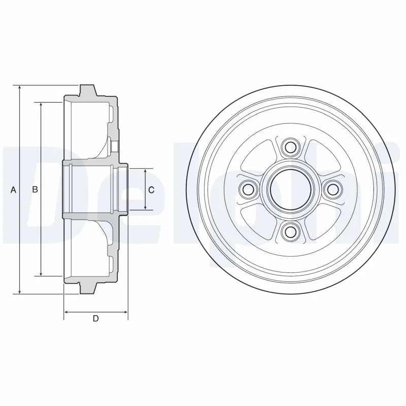 Tambour de frein DELPHI BF574