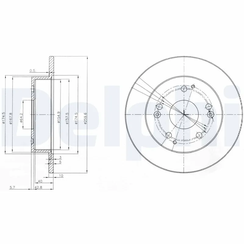 Disque de frein DELPHI BG3746
