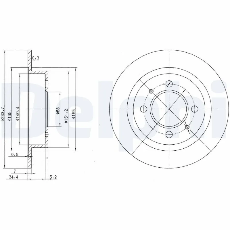 Disque de frein DELPHI BG3126