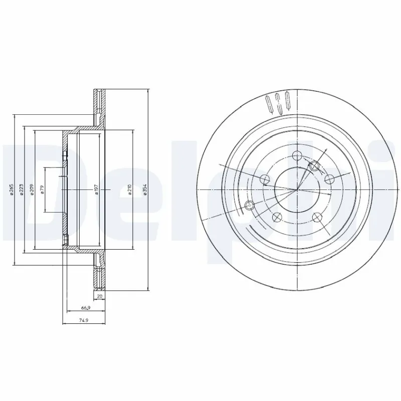 Disque de frein DELPHI BG4021C