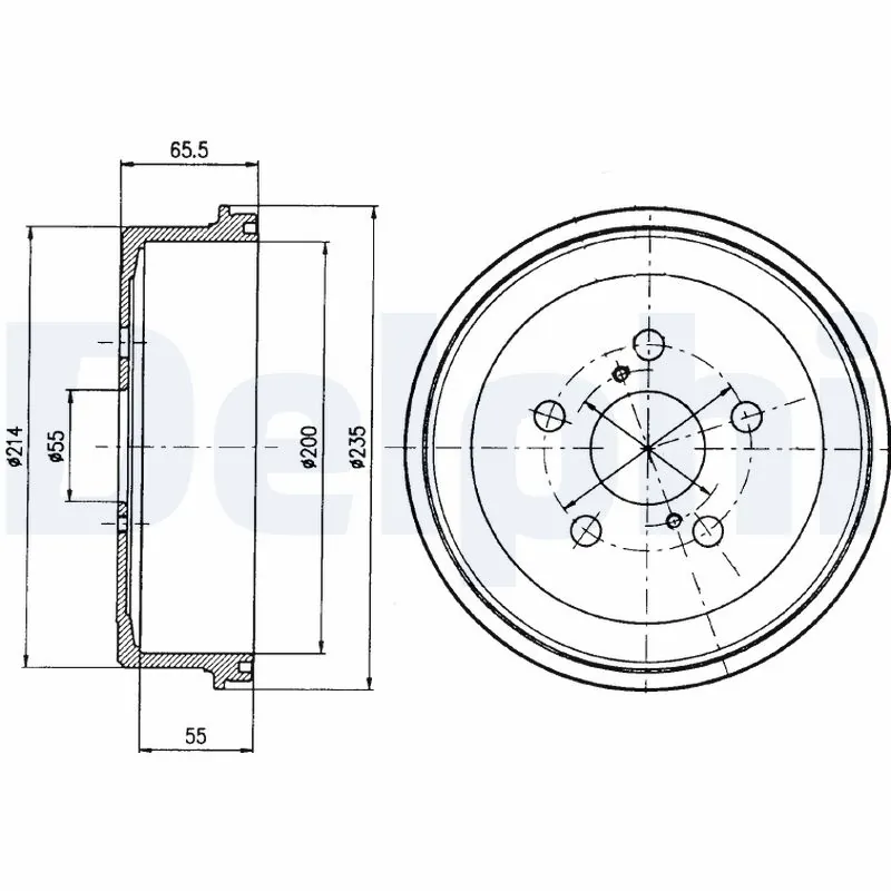 Tambour de frein DELPHI BF341