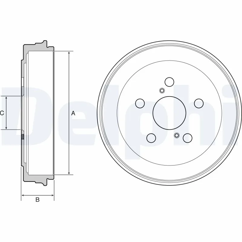 Tambour de frein DELPHI BF536
