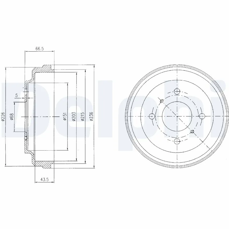 Tambour de frein DELPHI BF481