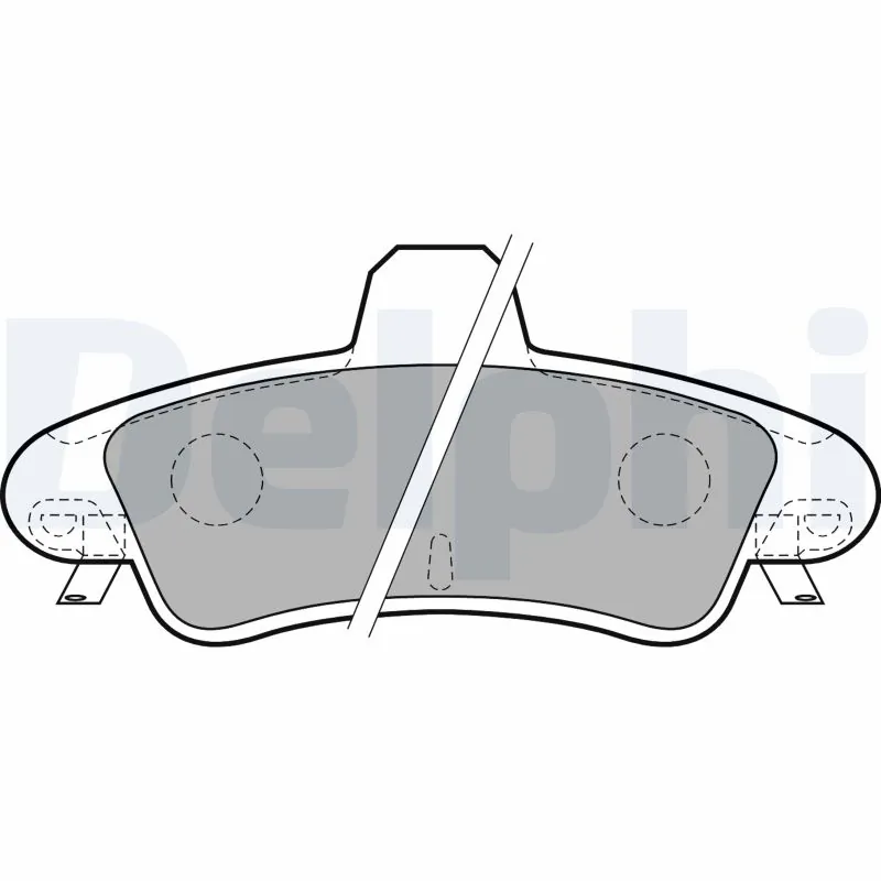 Kit de plaquettes de frein, frein à disque DELPHI LP1725