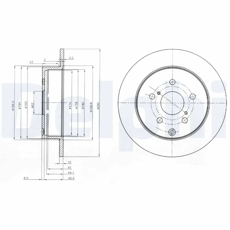 Disque de frein DELPHI BG4051
