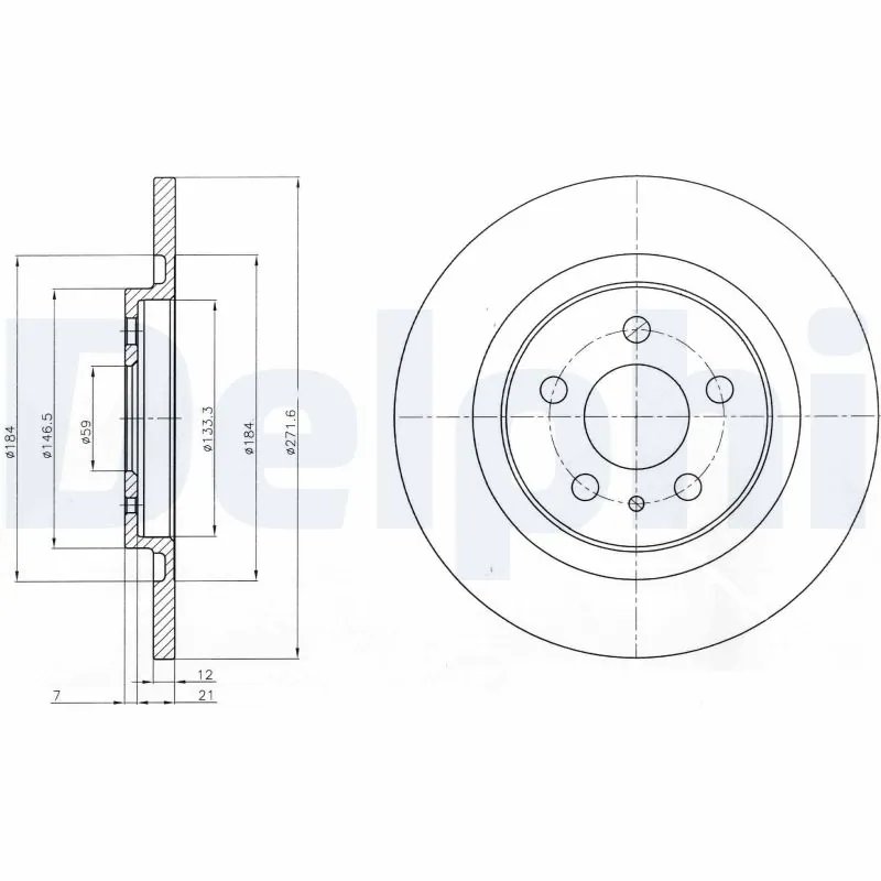 Disque de frein DELPHI BG3741