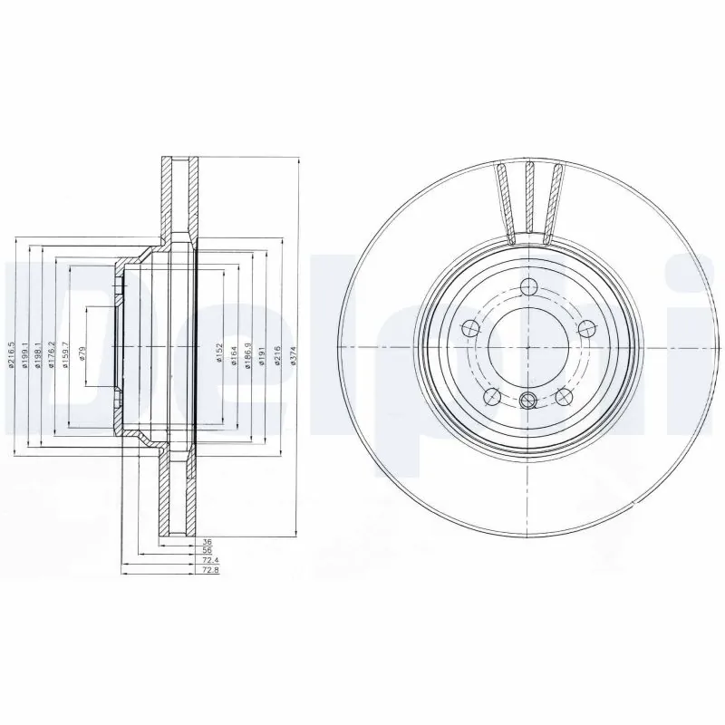 Disque de frein DELPHI BG9915