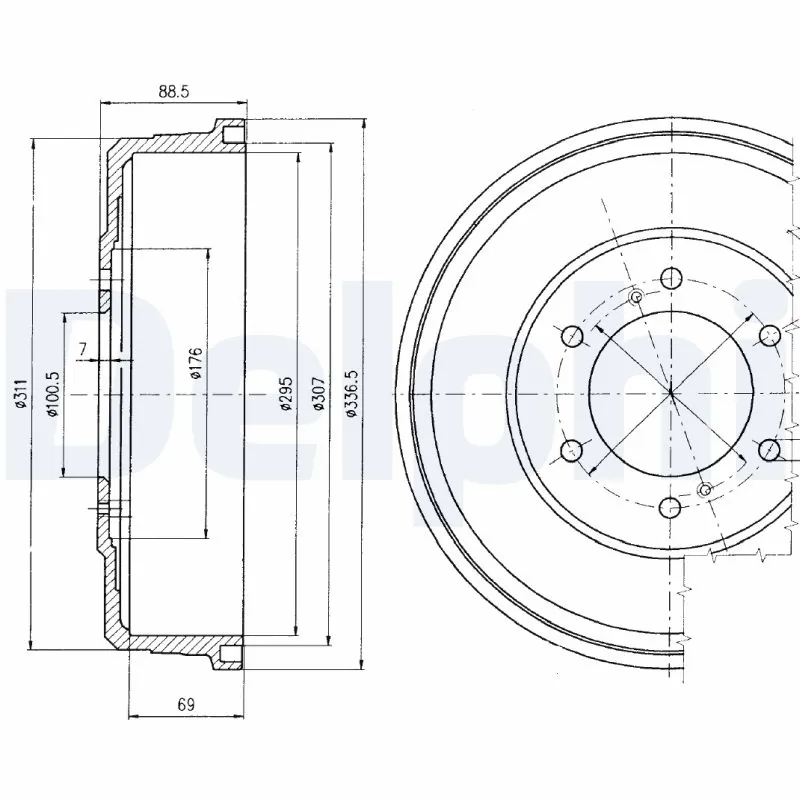 Tambour de frein DELPHI BF461