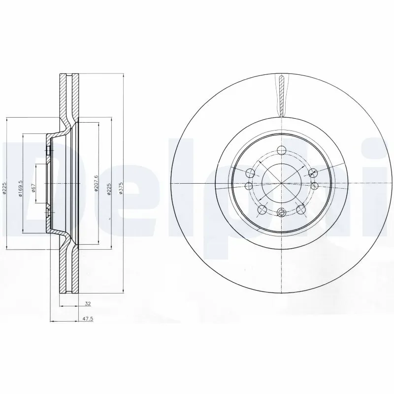 Disque de frein DELPHI BG9060C