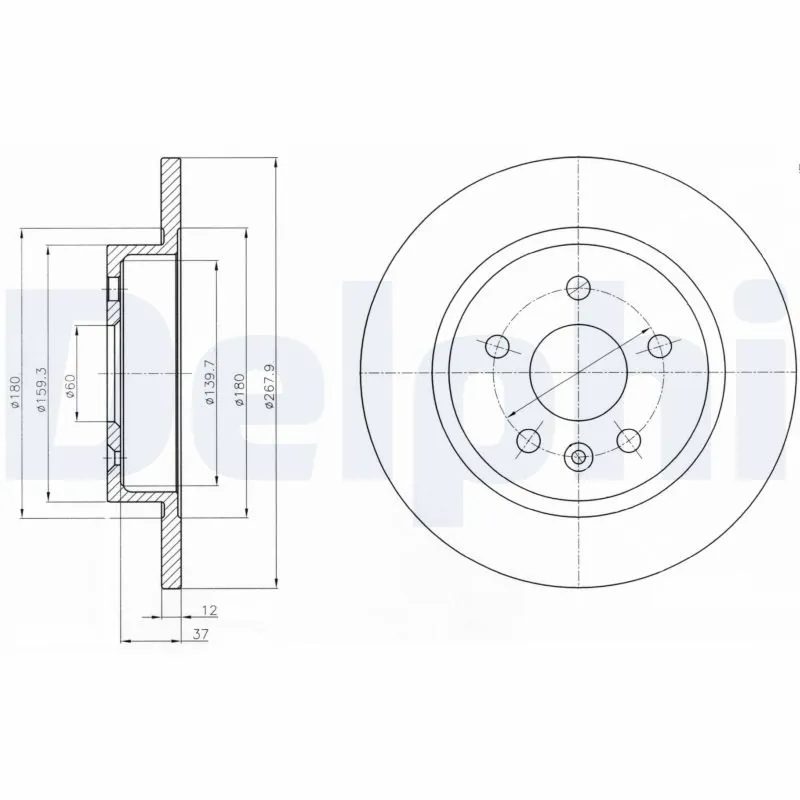 Disque de frein DELPHI BG4199C