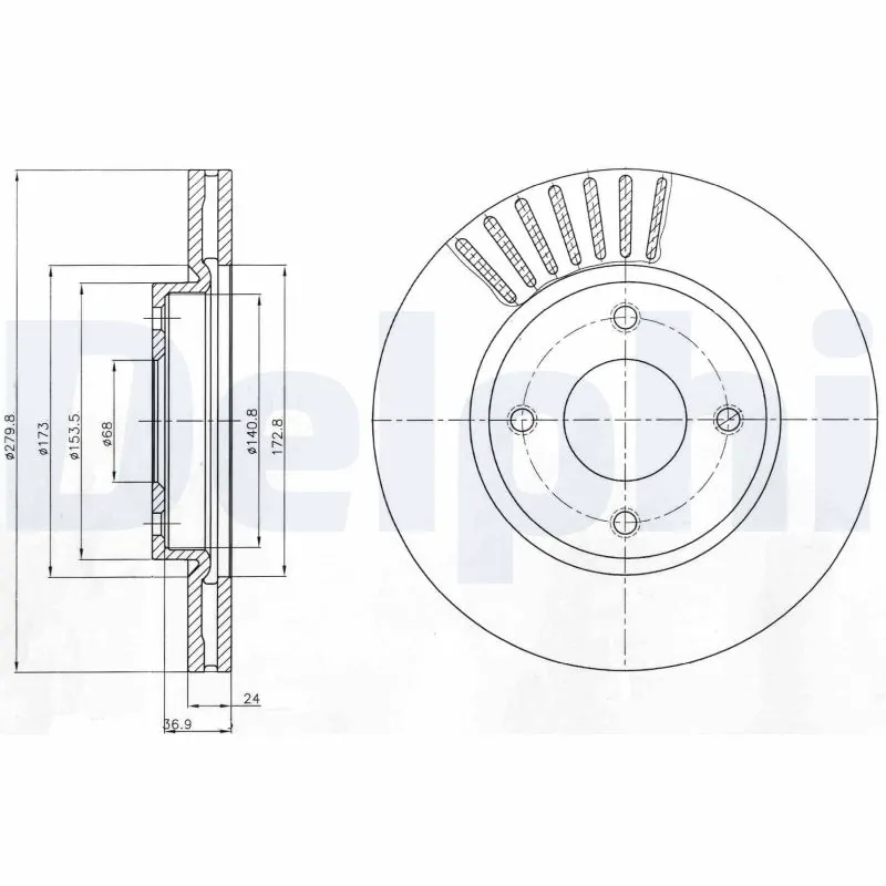 Disque de frein DELPHI BG4337