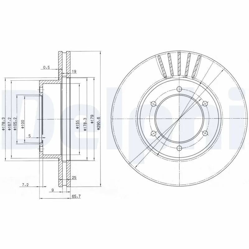 Disque de frein DELPHI BG3423
