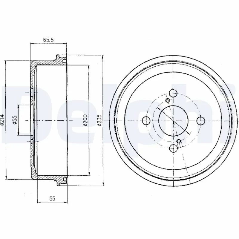 Tambour de frein DELPHI BF278