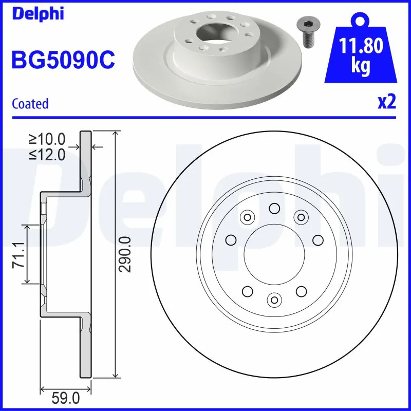 Disque de frein DELPHI BG5090C
