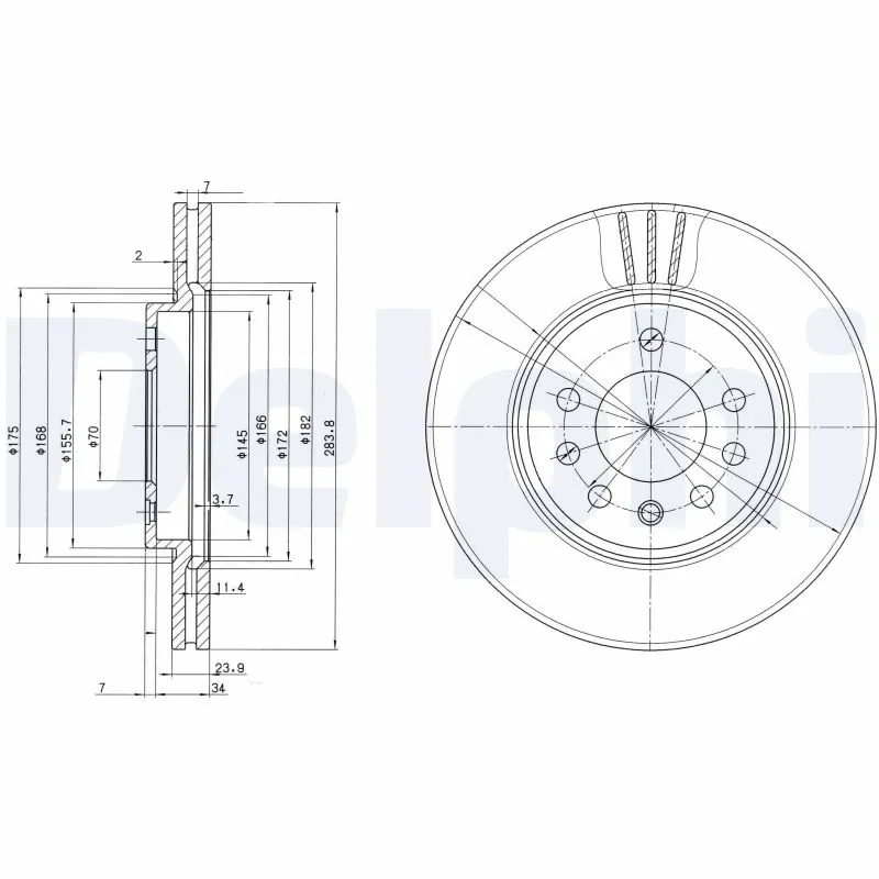 Disque de frein DELPHI BG2750