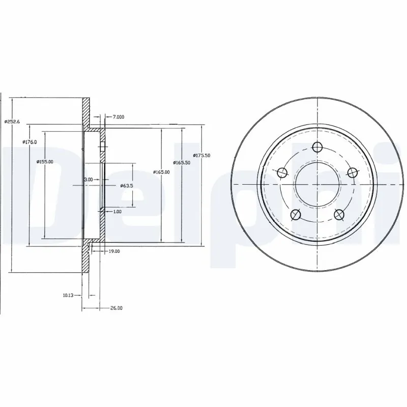 Disque de frein DELPHI BG2332