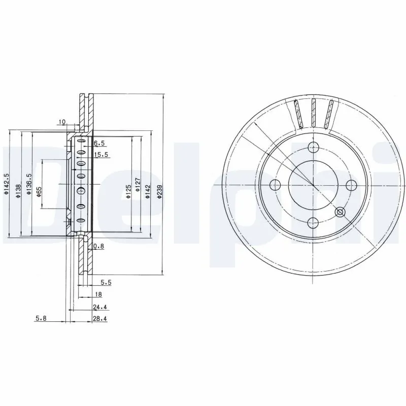 Disque de frein DELPHI BG2982