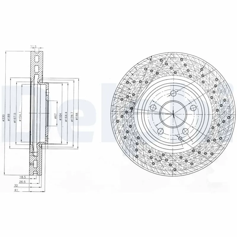 Disque de frein DELPHI BG9014