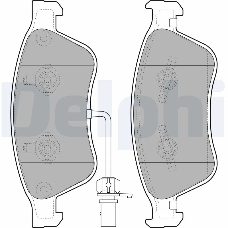 Kit de plaquettes de frein, frein à disque DELPHI LP2072