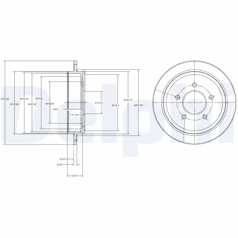 Disque de frein DELPHI BG4121