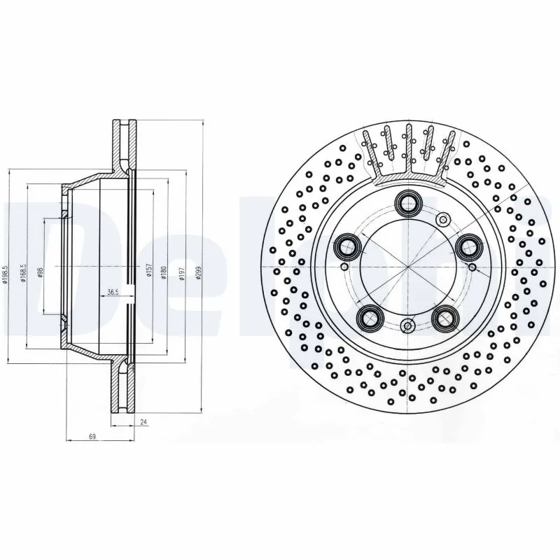 Disque de frein DELPHI BG4163C