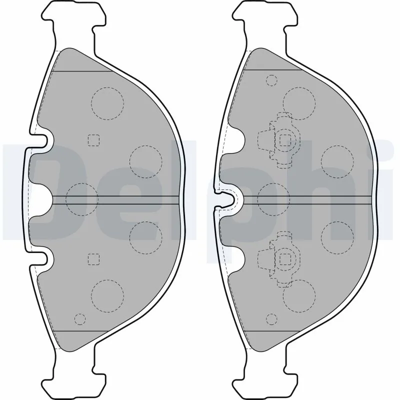 Kit de plaquettes de frein, frein à disque DELPHI LP1798